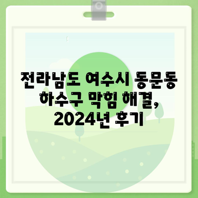 전라남도 여수시 동문동 하수구막힘 | 가격 | 비용 | 기름제거 | 싱크대 | 변기 | 세면대 | 역류 | 냄새차단 | 2024 후기