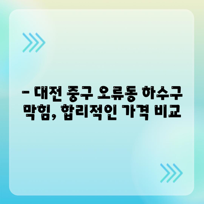 대전시 중구 오류동 하수구막힘 | 가격 | 비용 | 기름제거 | 싱크대 | 변기 | 세면대 | 역류 | 냄새차단 | 2024 후기