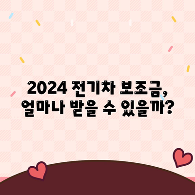 2024 전기차보조금