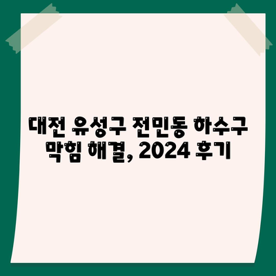 대전시 유성구 전민동 하수구막힘 | 가격 | 비용 | 기름제거 | 싱크대 | 변기 | 세면대 | 역류 | 냄새차단 | 2024 후기