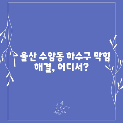 울산시 남구 수암동 하수구막힘 | 가격 | 비용 | 기름제거 | 싱크대 | 변기 | 세면대 | 역류 | 냄새차단 | 2024 후기