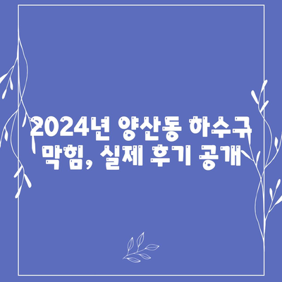 광주시 북구 양산동 하수구막힘 | 가격 | 비용 | 기름제거 | 싱크대 | 변기 | 세면대 | 역류 | 냄새차단 | 2024 후기