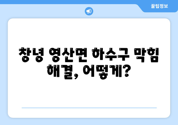 경상남도 창녕군 영산면 하수구막힘 | 가격 | 비용 | 기름제거 | 싱크대 | 변기 | 세면대 | 역류 | 냄새차단 | 2024 후기