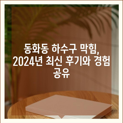 서울시 중구 동화동 하수구막힘 | 가격 | 비용 | 기름제거 | 싱크대 | 변기 | 세면대 | 역류 | 냄새차단 | 2024 후기