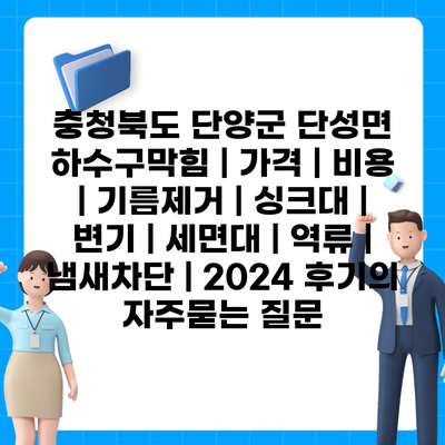 충청북도 단양군 단성면 하수구막힘 | 가격 | 비용 | 기름제거 | 싱크대 | 변기 | 세면대 | 역류 | 냄새차단 | 2024 후기