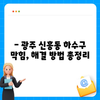 광주시 광산구 신흥동 하수구막힘 | 가격 | 비용 | 기름제거 | 싱크대 | 변기 | 세면대 | 역류 | 냄새차단 | 2024 후기