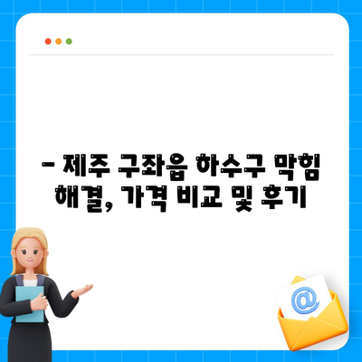 제주도 제주시 구좌읍 하수구막힘 | 가격 | 비용 | 기름제거 | 싱크대 | 변기 | 세면대 | 역류 | 냄새차단 | 2024 후기