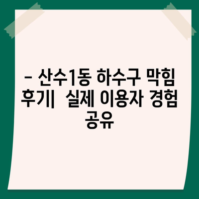 광주시 동구 산수1동 하수구막힘 | 가격 | 비용 | 기름제거 | 싱크대 | 변기 | 세면대 | 역류 | 냄새차단 | 2024 후기