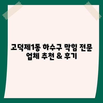 서울시 강동구 고덕제1동 하수구막힘 | 가격 | 비용 | 기름제거 | 싱크대 | 변기 | 세면대 | 역류 | 냄새차단 | 2024 후기