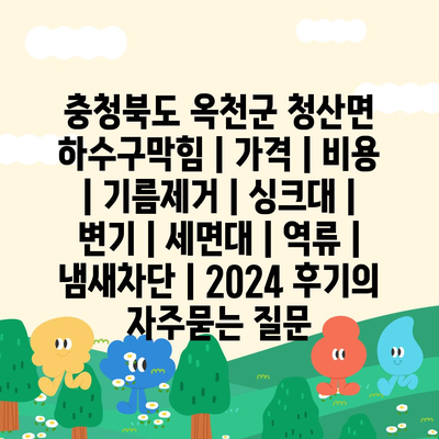 충청북도 옥천군 청산면 하수구막힘 | 가격 | 비용 | 기름제거 | 싱크대 | 변기 | 세면대 | 역류 | 냄새차단 | 2024 후기