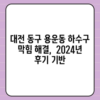 대전시 동구 용운동 하수구막힘 | 가격 | 비용 | 기름제거 | 싱크대 | 변기 | 세면대 | 역류 | 냄새차단 | 2024 후기