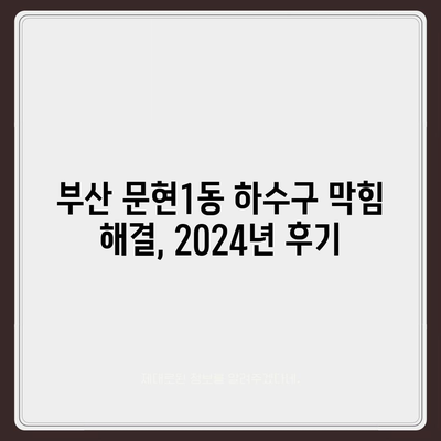 부산시 남구 문현1동 하수구막힘 | 가격 | 비용 | 기름제거 | 싱크대 | 변기 | 세면대 | 역류 | 냄새차단 | 2024 후기