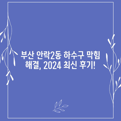 부산시 동래구 안락2동 하수구막힘 | 가격 | 비용 | 기름제거 | 싱크대 | 변기 | 세면대 | 역류 | 냄새차단 | 2024 후기