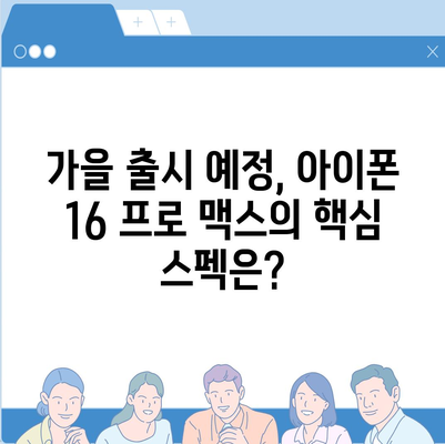 아이폰 16 프로 맥스 | 모든 시리즈의 출시일 및 스펙 소문