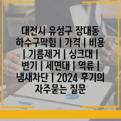 대전시 유성구 장대동 하수구막힘 | 가격 | 비용 | 기름제거 | 싱크대 | 변기 | 세면대 | 역류 | 냄새차단 | 2024 후기