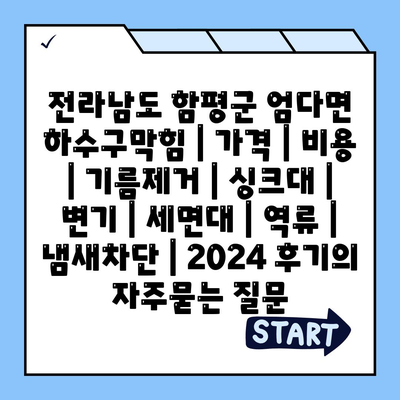 전라남도 함평군 엄다면 하수구막힘 | 가격 | 비용 | 기름제거 | 싱크대 | 변기 | 세면대 | 역류 | 냄새차단 | 2024 후기