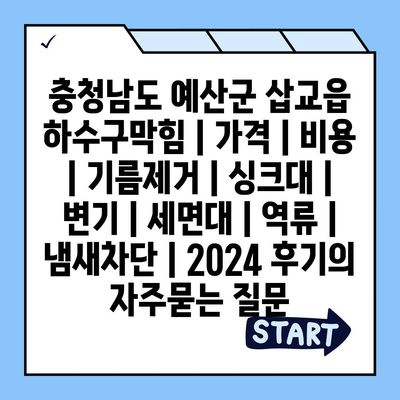 충청남도 예산군 삽교읍 하수구막힘 | 가격 | 비용 | 기름제거 | 싱크대 | 변기 | 세면대 | 역류 | 냄새차단 | 2024 후기