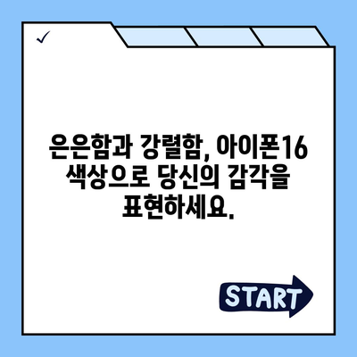 아이폰16 | 미묘함과 대담함이 어우러진 색상