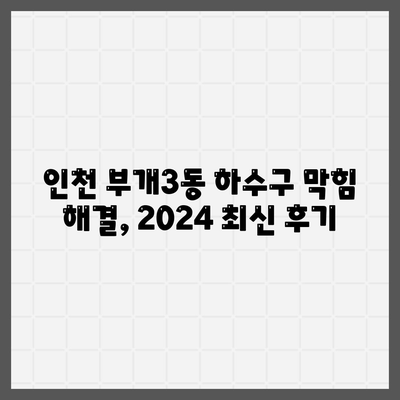 인천시 부평구 부개3동 하수구막힘 | 가격 | 비용 | 기름제거 | 싱크대 | 변기 | 세면대 | 역류 | 냄새차단 | 2024 후기