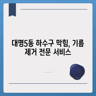 대구시 남구 대명5동 하수구막힘 | 가격 | 비용 | 기름제거 | 싱크대 | 변기 | 세면대 | 역류 | 냄새차단 | 2024 후기