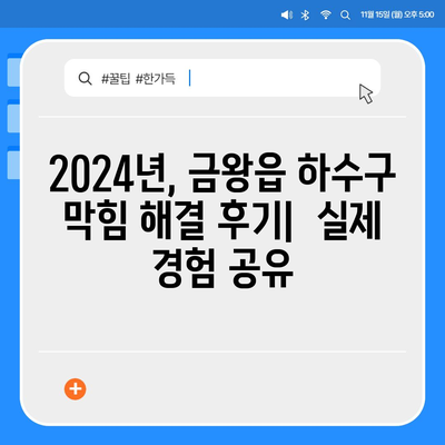 충청북도 음성군 금왕읍 하수구막힘 | 가격 | 비용 | 기름제거 | 싱크대 | 변기 | 세면대 | 역류 | 냄새차단 | 2024 후기