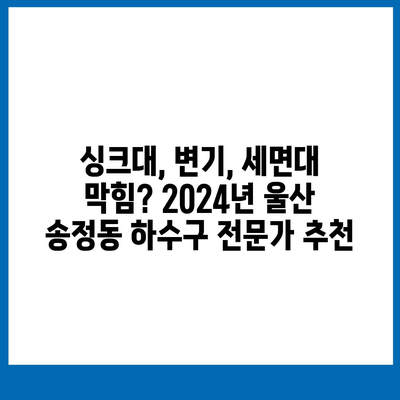 울산시 북구 송정동 하수구막힘 | 가격 | 비용 | 기름제거 | 싱크대 | 변기 | 세면대 | 역류 | 냄새차단 | 2024 후기