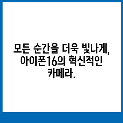 아이폰16 후면 카메라, 새로운 주요 센서로 놀라운 선명도