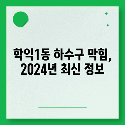 인천시 미추홀구 학익1동 하수구막힘 | 가격 | 비용 | 기름제거 | 싱크대 | 변기 | 세면대 | 역류 | 냄새차단 | 2024 후기