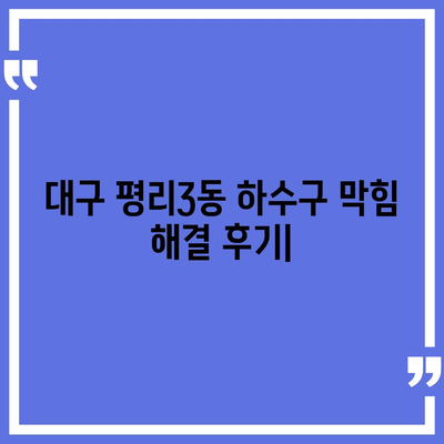 대구시 서구 평리3동 하수구막힘 | 가격 | 비용 | 기름제거 | 싱크대 | 변기 | 세면대 | 역류 | 냄새차단 | 2024 후기