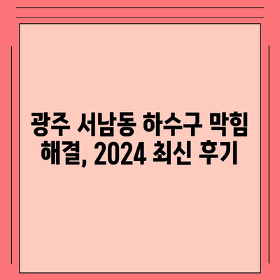 광주시 동구 서남동 하수구막힘 | 가격 | 비용 | 기름제거 | 싱크대 | 변기 | 세면대 | 역류 | 냄새차단 | 2024 후기