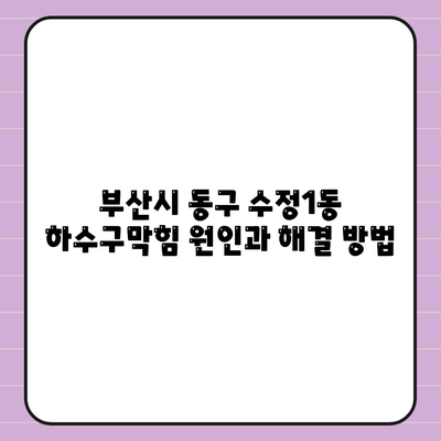 부산시 동구 수정1동 하수구막힘 | 가격 | 비용 | 기름제거 | 싱크대 | 변기 | 세면대 | 역류 | 냄새차단 | 2024 후기