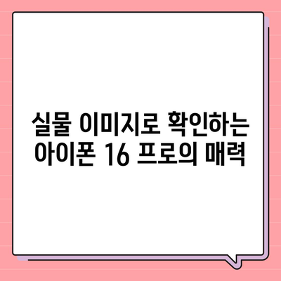 아이폰 16 프로 디자인 출시일 실물 이미지