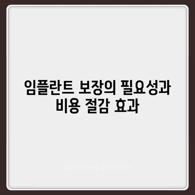 실속형 치아 보험과 임플란트 보장 필요성 알아보기