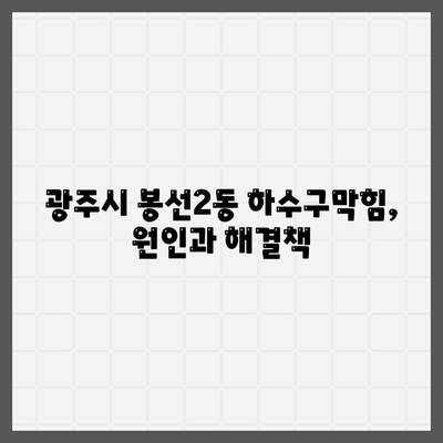 광주시 남구 봉선2동 하수구막힘 | 가격 | 비용 | 기름제거 | 싱크대 | 변기 | 세면대 | 역류 | 냄새차단 | 2024 후기