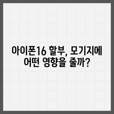 아이폰16 할부와 모기지 | 상호 연관성 및 잠재적 영향