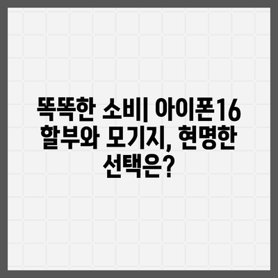 아이폰16 할부와 모기지 | 상호 연관성 및 잠재적 영향