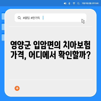 경상북도 영양군 입암면 치아보험 가격 | 치과보험 | 추천 | 비교 | 에이스 | 라이나 | 가입조건 | 2024