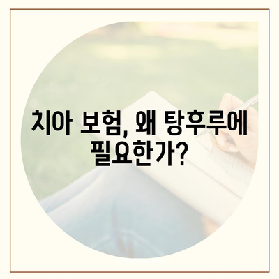 탕후루로 인한 치아 손상? 치아 보험으로 대비하기