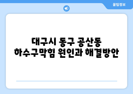 대구시 동구 공산동 하수구막힘 | 가격 | 비용 | 기름제거 | 싱크대 | 변기 | 세면대 | 역류 | 냄새차단 | 2024 후기