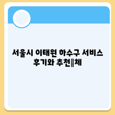 서울시 용산구 이태원제2동 하수구막힘 | 가격 | 비용 | 기름제거 | 싱크대 | 변기 | 세면대 | 역류 | 냄새차단 | 2024 후기