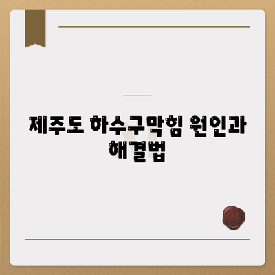 제주도 제주시 한림읍 하수구막힘 | 가격 | 비용 | 기름제거 | 싱크대 | 변기 | 세면대 | 역류 | 냄새차단 | 2024 후기