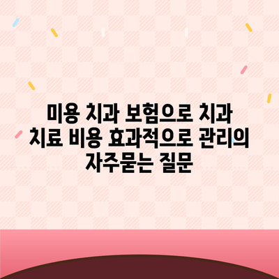 미용 치과 보험으로 치과 치료 비용 효과적으로 관리