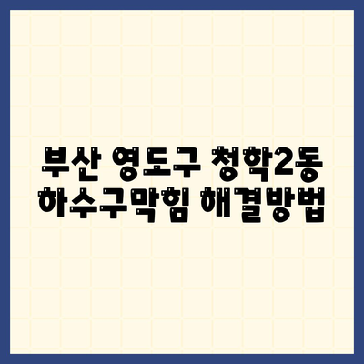 부산시 영도구 청학2동 하수구막힘 | 가격 | 비용 | 기름제거 | 싱크대 | 변기 | 세면대 | 역류 | 냄새차단 | 2024 후기