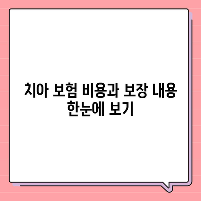 최고의 치아 보험 한눈에 비교하세요!