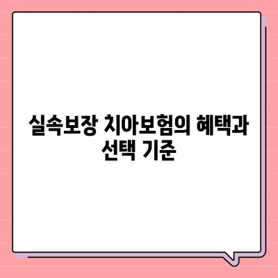 실속보장 치아보험과 치하보험 임플란트의 필요성 알아보기