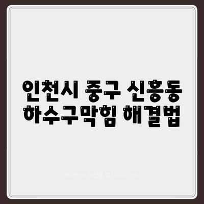 인천시 중구 신흥동 하수구막힘 | 가격 | 비용 | 기름제거 | 싱크대 | 변기 | 세면대 | 역류 | 냄새차단 | 2024 후기