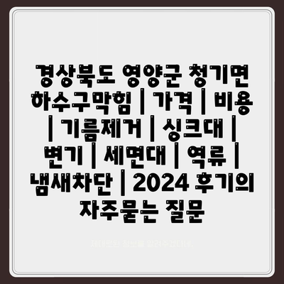 경상북도 영양군 청기면 하수구막힘 | 가격 | 비용 | 기름제거 | 싱크대 | 변기 | 세면대 | 역류 | 냄새차단 | 2024 후기