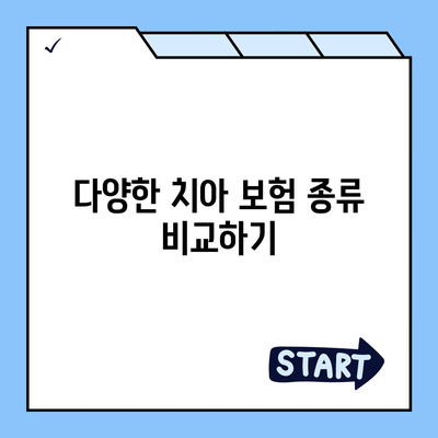 치아 보험 비교하고 가입하기