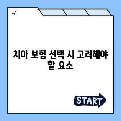 실속형 치아 보험 가입 시 핵심 내용 및 면책 기간 확인하기