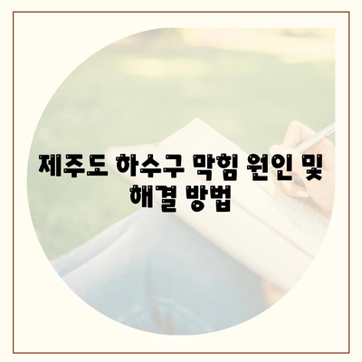 제주도 제주시 삼도2동 하수구막힘 | 가격 | 비용 | 기름제거 | 싱크대 | 변기 | 세면대 | 역류 | 냄새차단 | 2024 후기